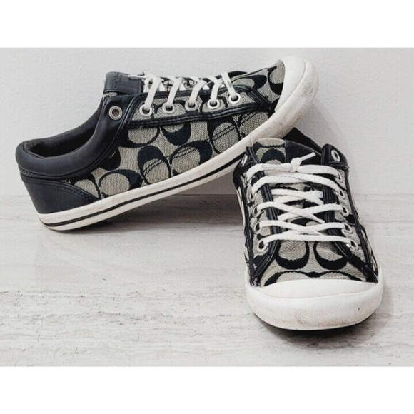 COACH SIGNATURE CANVAS FRANCESCA COMFORT CASUAL SZ 7.5 - Picture 1 of 11